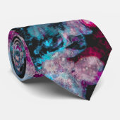 Ruby und Sapphire Crystal Geode Abstrakt Krawatte (Gerollt)