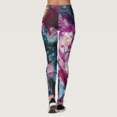 Ruby und Sapphire Crystal Geode Abstrakt Leggings (Rückseite)
