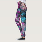 Ruby und Sapphire Crystal Geode Abstrakt Leggings (Links)