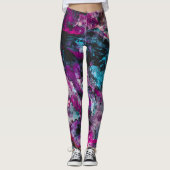 Ruby und Sapphire Crystal Geode Abstrakt Leggings (Vorderseite)