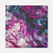 Ruby und Sapphire Crystal Geode Abstrakt Magnet (Vorne)