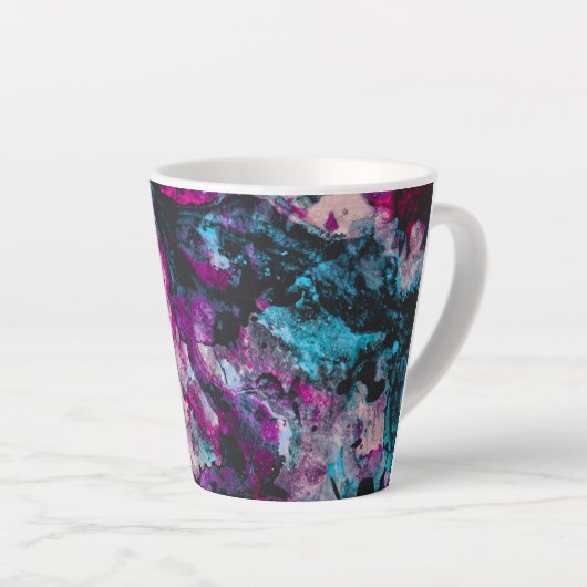 Ruby und Sapphire Crystal Geode Abstrakt Milchtasse (Rechte Ecke)