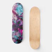 Ruby und Sapphire Crystal Geode Abstrakt Skateboard (Vorderseite)