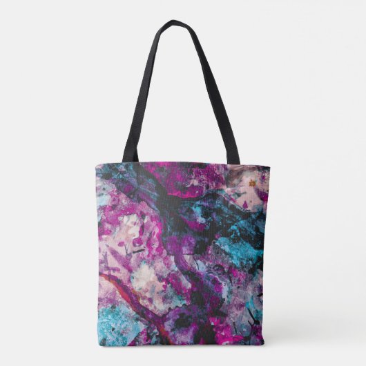 Ruby und Sapphire Crystal Geode Abstrakt Tasche (Rückseite)