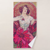 Ruby (Vier Juwelen), Alphonse Mucha Badehandtuch (Badehandtuch)