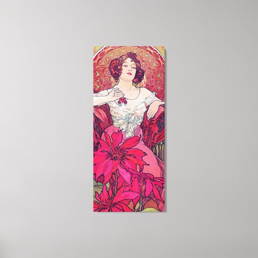 Ruby (Vier Juwelen), Alphonse Mucha Leinwanddruck (Vorderseite)