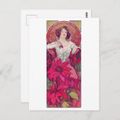 Ruby (Vier Juwelen), Alphonse Mucha Postkarte (Vorne/Hinten)