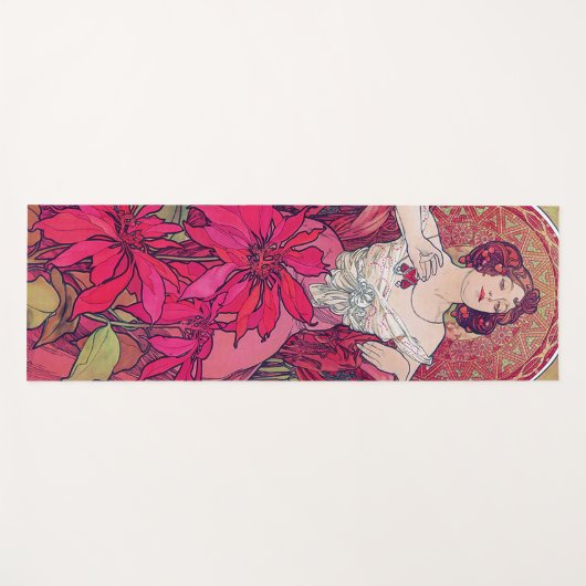Ruby (Vier Juwelen), Alphonse Mucha Yogamatte (Vorderseite (Horizontal))