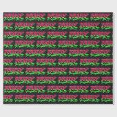 Ruby Vorname Name Graffiti red green Geschenkpapier (Flach)