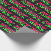Ruby Vorname Name Graffiti red green Geschenkpapier (Ecke)