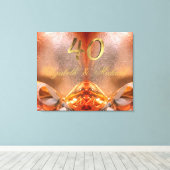 Ruby Wedding 40. Hochzeitstag Leinwanddruck (Insitu (Holzboden))