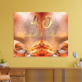 Ruby Wedding 40. Hochzeitstag Leinwanddruck (Insitu (Wohnzimmer))