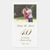 Ruby Wedding 40 Jahre Parents Serviette (Vorderseite)