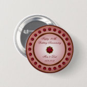 Ruby Wedding Anniversary Button (Vorne & Hinten)