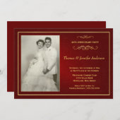 Ruby Wedding Anniversary Einladungen - 40. (Vorne/Hinten)