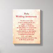 Ruby Wedding Anniversary Leinwand (Vorderseite)