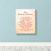 Ruby Wedding Anniversary Leinwand (Insitu (Holzboden))