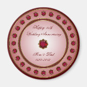 Ruby Wedding Anniversary Magnet (Vorne)