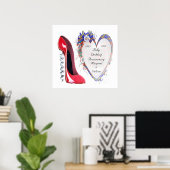 Ruby Wedding Anniversary Poster mit individualisie (Heimbüro)