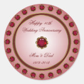 Ruby Wedding Anniversary Sticker (Vorderseite)