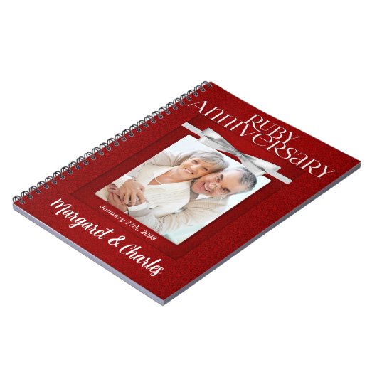 Ruby Wedding Annivsersary Guest Notizblock (Linke Seite)