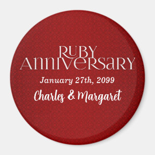 Ruby Wedding Annivsersary Magnet