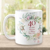 Ruby Wedding Country Floral zum 40-jährigen Jubilä Kaffeetasse