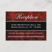 Ruby Wedding | Crimson Garnet Red Theme Beilage Begleitkarte (Rückseite)