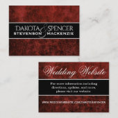 Ruby Wedding | Crimson Garnet Red Theme Beilage Begleitkarte (Vorne/Hinten)