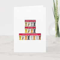 Ruby Wedding Gratulation Cartoon Cats