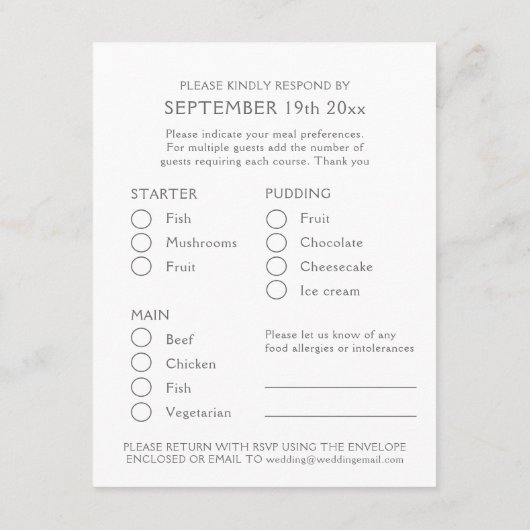 Ruby Wedding Jubiläum Herzensmessen Begleitkarte (Rückseite)