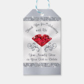 Ruby Wedding Jubiläumsfavoriten oder jede Gelegenh Geschenkanhänger (Vorderseite)