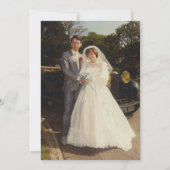 Ruby Wedding Jubiläumsgrün Foto Einladung (Rückseite)