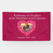 Ruby Wedding Jubiläumsroter Banner (Horizontal)