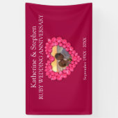 Ruby Wedding Jubiläumsroter Banner (Vertikal)