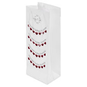 Ruby Wedding Jubiläumsweinbeutel Geschenktüte Für Weinflaschen (Rückseite Schrägansicht)