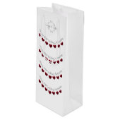 Ruby Wedding Jubiläumsweinbeutel Geschenktüte Für Weinflaschen (Vorderseite Schrägansicht)