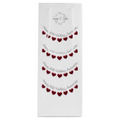 Ruby Wedding Jubiläumsweinbeutel Geschenktüte Für Weinflaschen (Vorderseite)