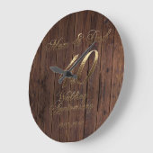 Ruby Wedding Parents (40. Hochzeit) Große Wanduhr (Winkel)