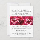 Ruby Wedding Party 40. Schwarz-weiß & Red Einladung (Rückseite)