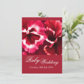 Ruby Wedding Party Einladung 40. (Stehend Vorderseite)