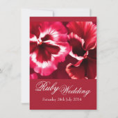 Ruby Wedding Party Einladung 40. (Vorderseite)