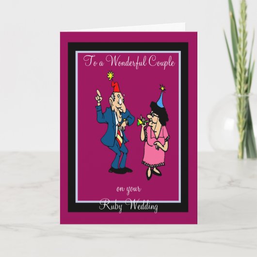 RUBY WEDING JAHRESKARTE FEIERTAGSKARTE (Vorderseite)