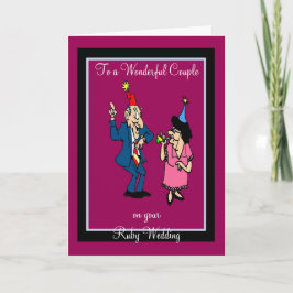 RUBY WEDING JAHRESKARTE FEIERTAGSKARTE