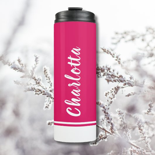 Ruby White | elegant | Minimal | Angepasst Thermosbecher