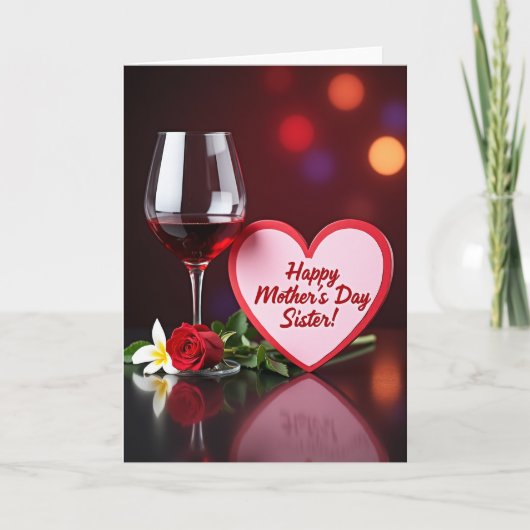 Ruby Wine Frohen Muttertag Grußkarte Karte (Vorderseite)