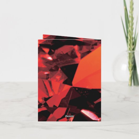 Ruby zum 40. Hochzeitstag Karte (Rückseite)