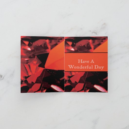 Ruby zum 40. Hochzeitstag Karte (Innenseite)