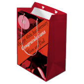 Ruby zum 40. Hochzeitstag Mittlere Geschenktüte (Rückseite Schrägansicht)