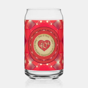 Ruby zum 40. Jahrestag Dosenglas